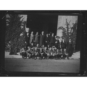 Boys and men posing in a group