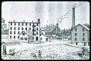 Saugus Center, Pranker Mills, Central Street & Elm Street, Drawing