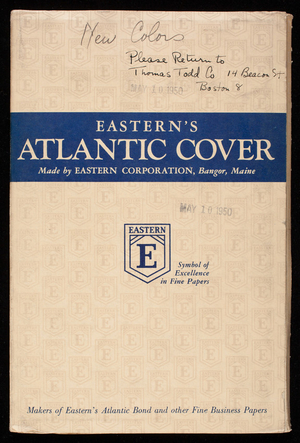 Eastern's Atlantic Cover, made by Eastern Corporation, Bangor, Maine