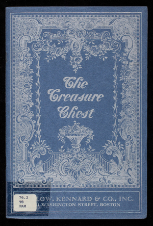 "The Treasure Chest," year book 1929, Bigelow, Kennard & Co., 331 Washington Street, Boston, Mass.