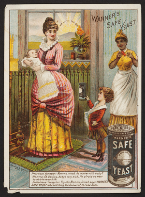 Trade card for Warner's Safe Yeast, Warner's Safe Yeast Co., Rochester, New York, undated