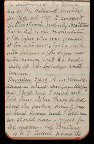 Thomas Lincoln Casey Notebook, October 1891-December 1891, 78, he authorized the [illegible]