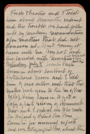 Thomas Lincoln Casey Notebook, May 1893-August 1893, 69, Fords Theatre and I told