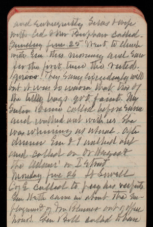 Thomas Lincoln Casey Notebook, May 1893-August 1893, 57, and subsequently Silas + wife