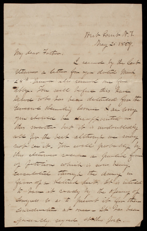 Thomas Lincoln Casey to General Silas Casey, May 20, 1859