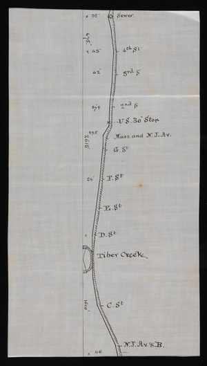Plan, Sewer line from 4th Street to New Jersey Avenue & B Street, undated