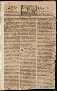 The Boston-Gazette, and Country Journal, 13 May 1771 (includes supplement)