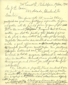 Letter from Benjamin Smith Lyman to Joseph B. Davis