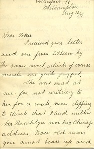 Letter from H. D. Tyler to Tokumatsu Nakajima