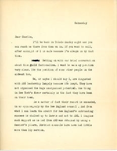Letter from Jerry Gross to Charles L. Whipple