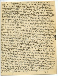 Letter from Carl Henry to Edith Henry