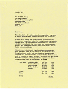 Letter from Mark H. McCormack to David J. Sealey