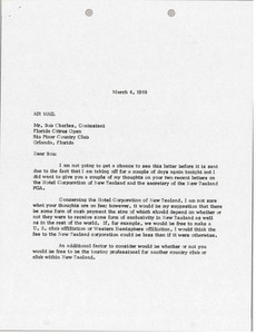 Letter from Mark H. McCormack to Bob Charles