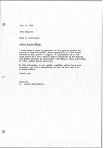 Memorandum from Mark H. McCormack to John Simpson