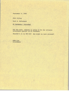 Memorandum from Mark H. McCormack to Phil Pilley