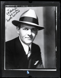 Walter Winchell: portrait, inscribed "To A.H. Blackington, Good wishes, Walter Winchell"