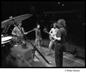 Grateful Dead rehearsing on stage