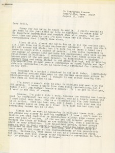 Letter from Judi Chamberlin to Kelli Quinn