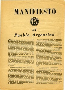 Manifiesto al pueblo Argentino