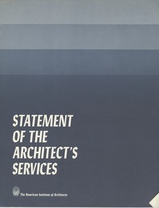 Statement of the architect's services