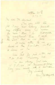 Letter from Elise McDougald to W. E. B. Du Bois