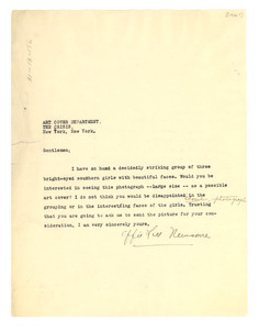Letter from Effie Lee Newsome to the Crisis
