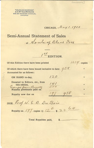 Semi-annual statement of sales
