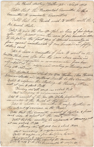 Minutes of the Prudential Committee of the Congregational Church regarding Enoch Hale's retirement as minister