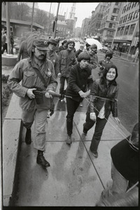 Vietnam Veterans Against the War demonstration 'Search and destroy': veterans escorting 'prisoners of war' on Boston Common
