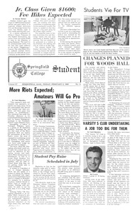 The Springfield Student (vol. 55, no. 14) February 2, 1968