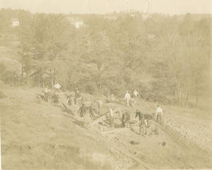 Grading the Boathouse Grounds, 1901