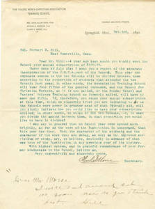 Donation Inquiry from Oliver C. Morse, October 1890