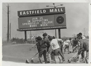 Sweeping at the Eastfield Mall (April 13, 1969)