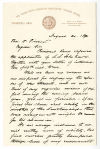 Letter from Bowne (August 20, 1890)