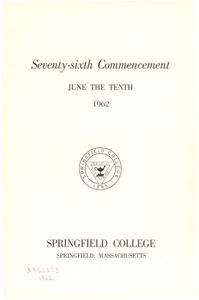 Springfield College Commencement Program (1962)