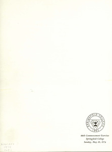 Springfield College Commencement Program (1974)
