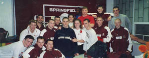 Springfield College men's gymnastics team group photograph