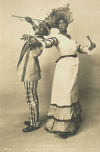 Jack Brown, Dressed in Drag, Holds a Dance Pose with Partner Charles Gregory