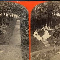 Potter's Grove: Group of people on stairs.