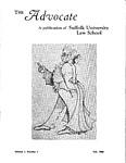 The Advocate, Vol. 01, No. 1, 1968