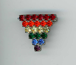 Crystal Rainbow Triangle Pin
