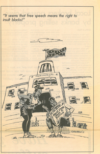Newspaper clipping, David Duke political cartoon, 1991
