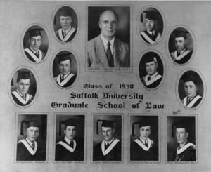 Members of the Suffolk University Law School Class (graduate school program) of 1938