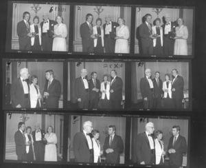 Contact sheet from the 1979 Law Day Dinner Event, featuring Suffolk University Professor Catherine T. Judge (Law)
