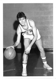 Suffolk University men's basketball player Captain John Howard, 1976