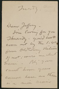 Letter, Oliver Hereford to James Jeffrey Roche