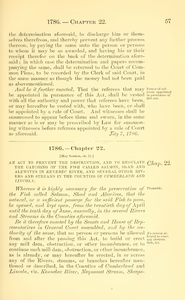 1786 Chap. 0022 An Act To Prevent The Destruction, And To Regulate The Catching Of The Fish Called Salmon, Shad And Alewives In Kenebec River, And Several Other Rivers And Streams In The Counties Of Cumberland And Lincoln.