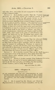 1801Chap. 0009 An Act Directing The Use And Appropriation Of Part Of The Money Arising From The Sale Of The Common And Undivided Lands Of The Proprietors Of The Town Of Andover, And For Other Purposes Therein Mentioned.