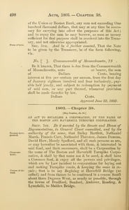 1803 Chap. 0038 An Act To Establish A Corporation, By The Name Of The Boston And Haverhill Turnpike Corporation.
