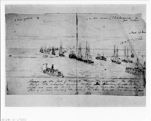 Gunboats Commencing Bombardment of Fort Bartow